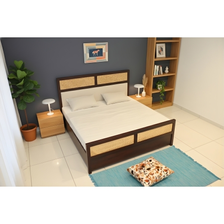 Cot-Cane-cushion-BedBrownKing