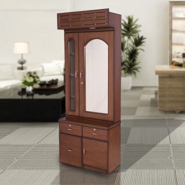 Buy Dyson Dresser With Mirror (Classic Walnut)Online- At Home by Nilkamal |  Nilkamal At-home @home